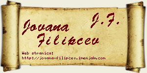 Jovana Filipčev vizit kartica